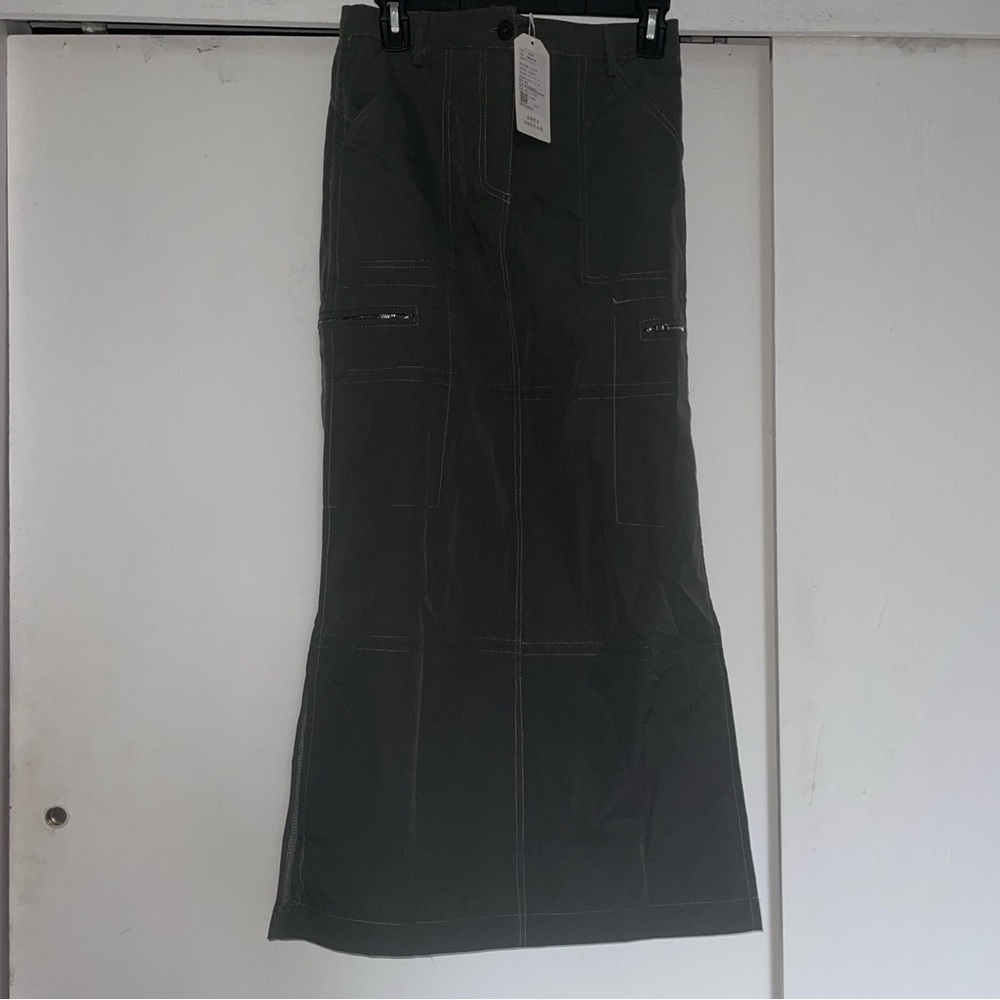 Khaki Cargo Skirt